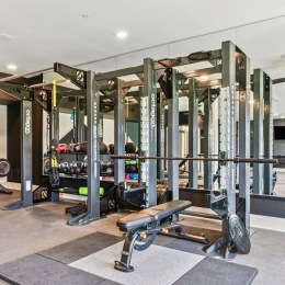 a gym with exercise equipment